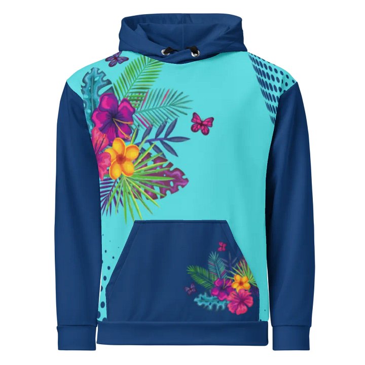 Blue Floral Hoodie product image (2)