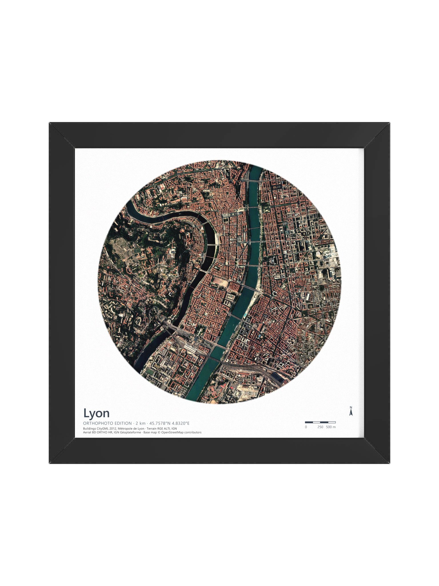 Lyon: 3D Aerial City Map product image (1)