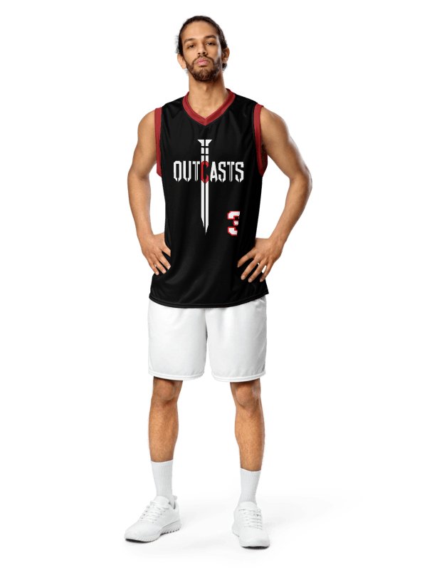 Outcasts Basketball Jersey Red/Black product image (1)