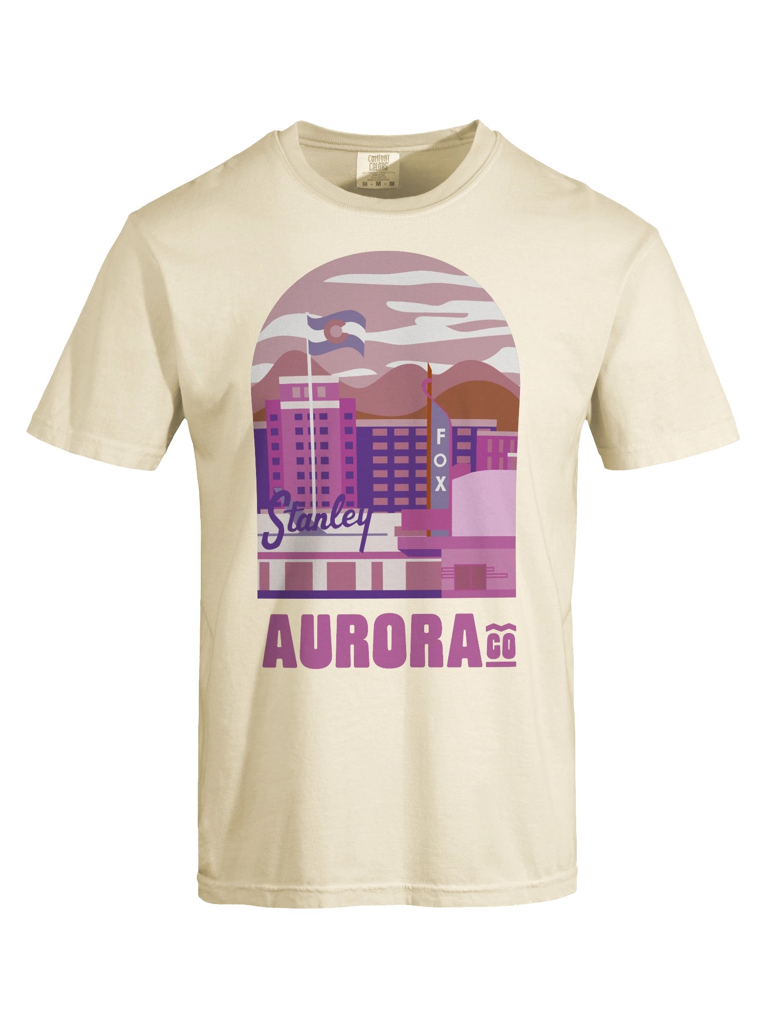 Aurora Cityscape T-shirt (Pink) product image (28)