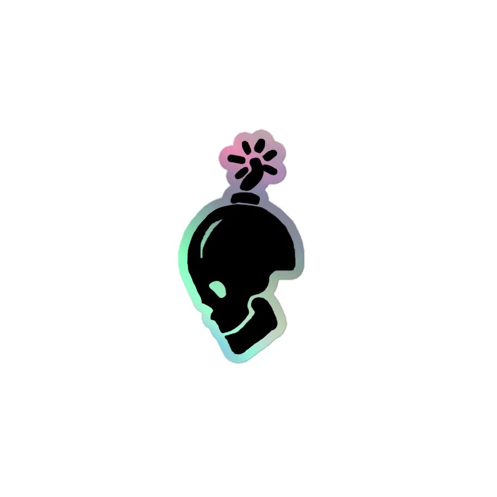 Bomb Skull holographic Sticker product image (1)