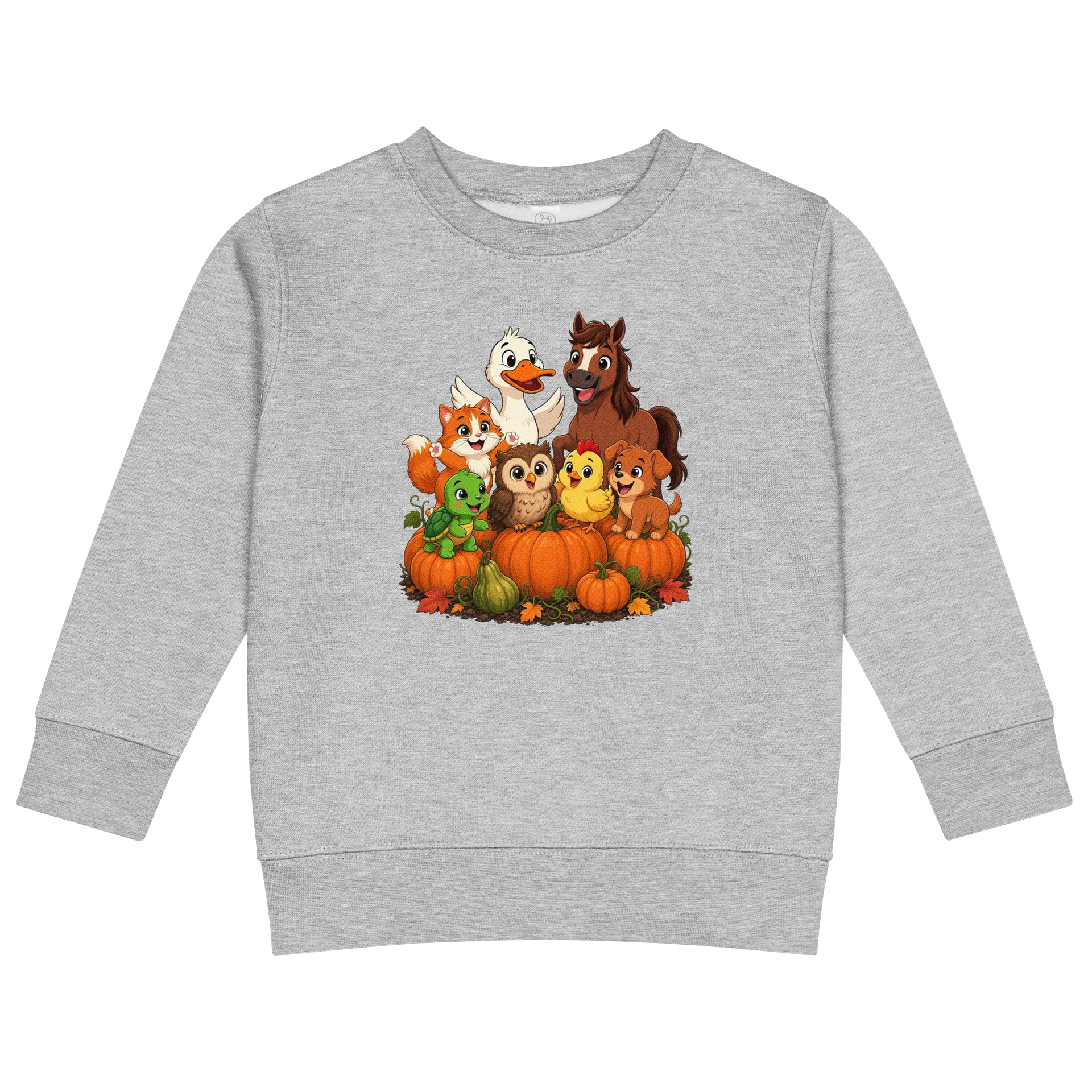 Autumn Animal Pumpkin Patch Kids Sweatshirt product image (1)