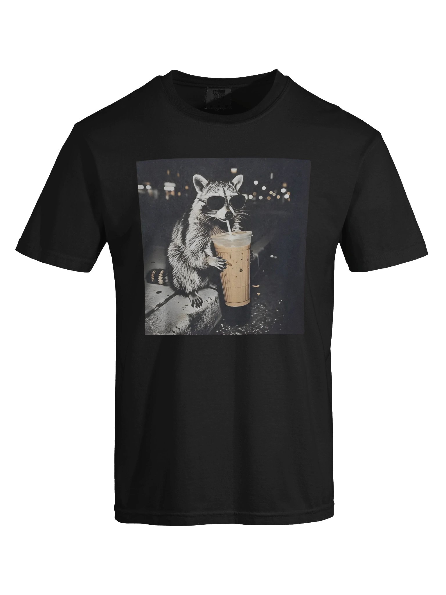 Funny Raccoon Drinking Iced Coffee T-shirt product image (13)