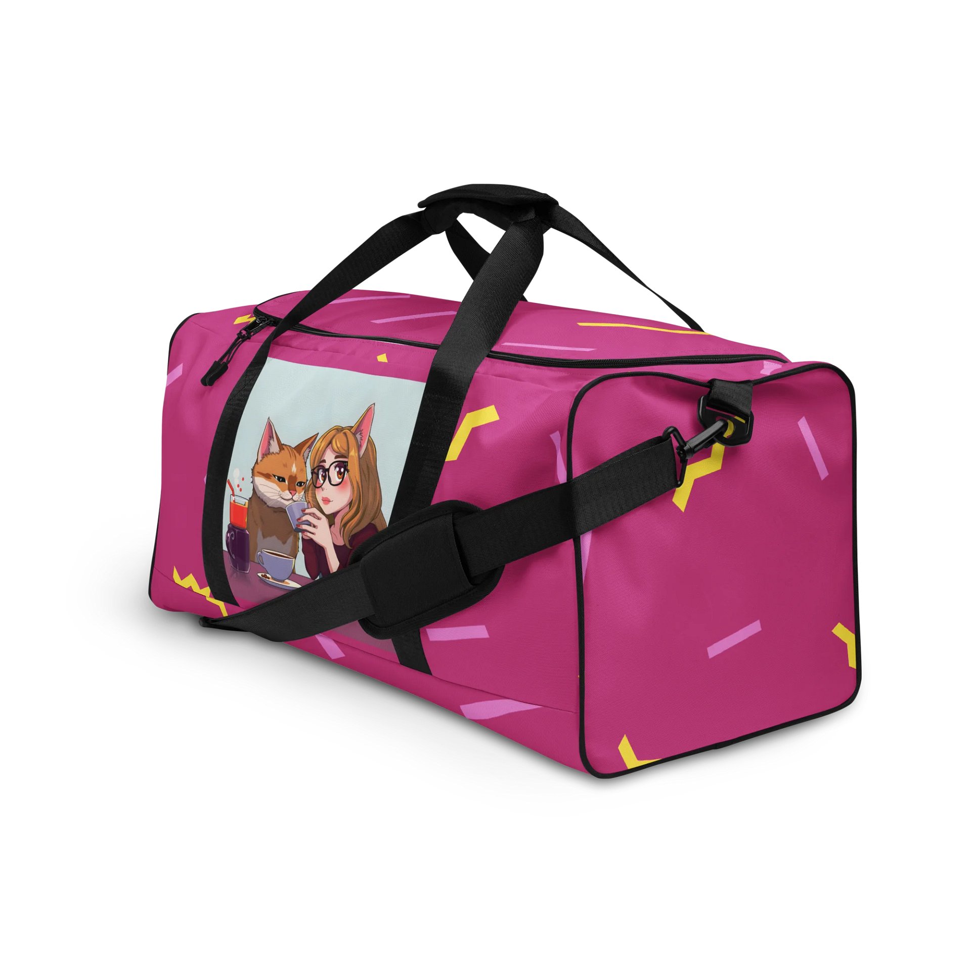 Duffle Bag-Purrfect Morning Brew (Catgirl Edition) product image (3)