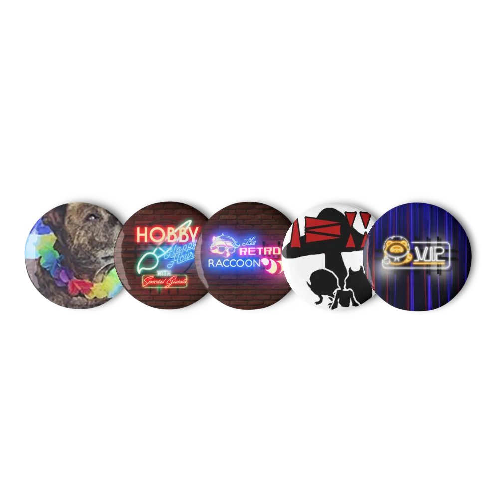 Retro Raccoon Button Bundle (VIP Edition) product image (6)