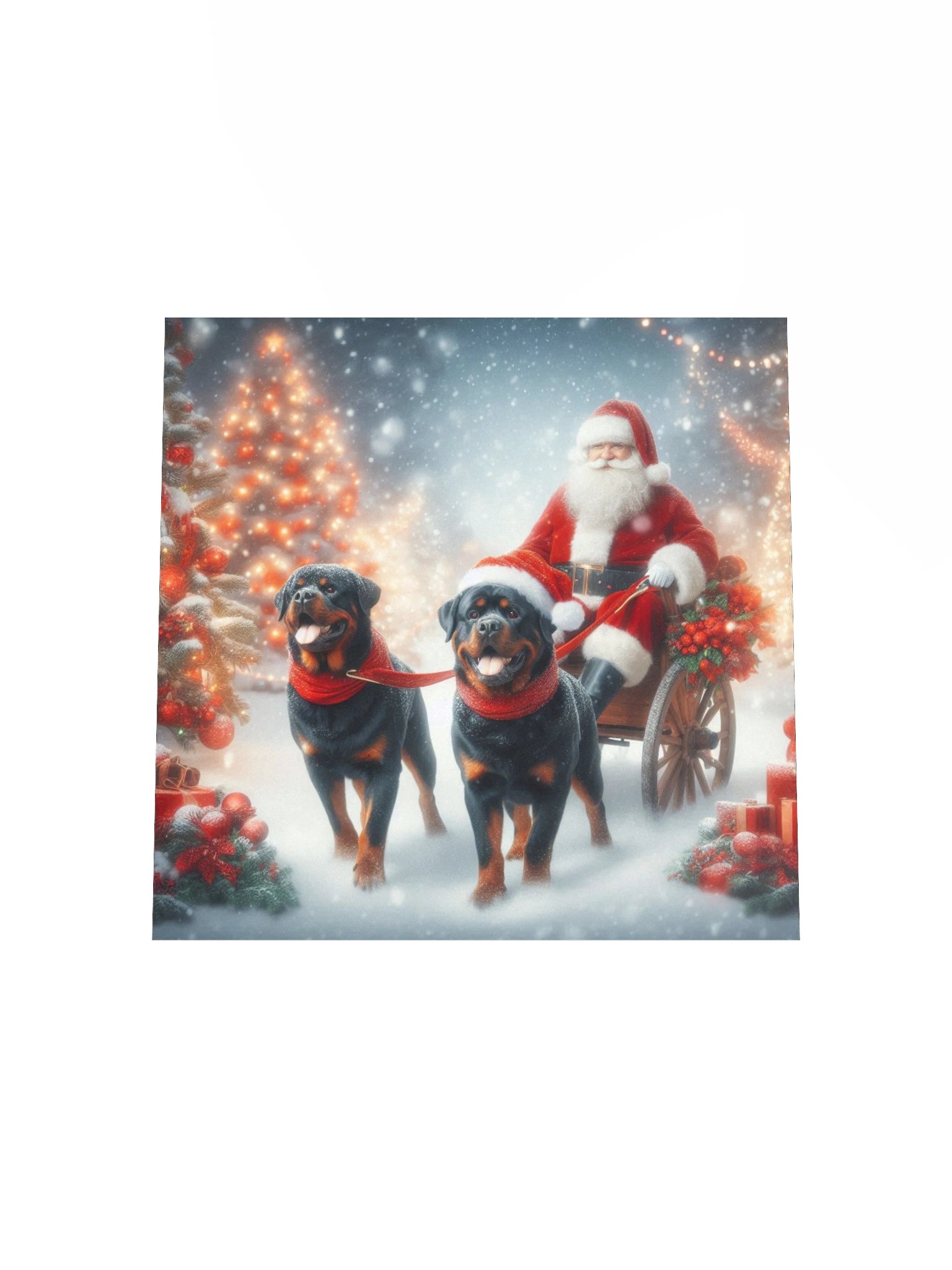 Santa's Rottweiler Sleigh Poster product image (16)