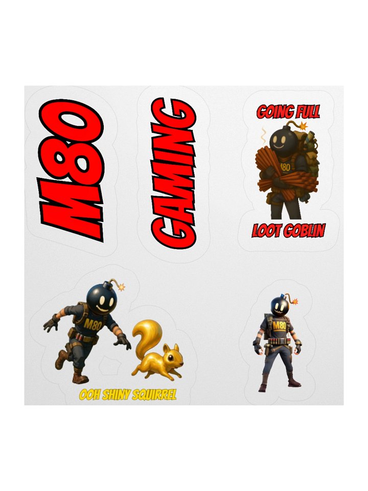 M80 gaming sticker sheet product image (1)