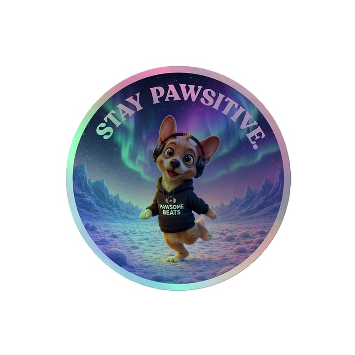 Pawsome Beats Holographic Sticker Sheet product image (2)