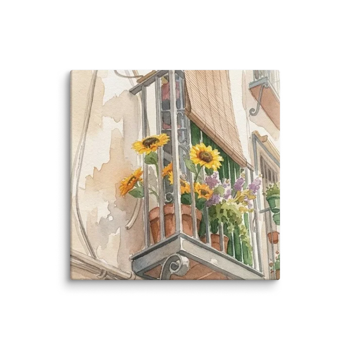 Mediterranean Spanish Village Watercolor Wall Art Canvas product image (15)
