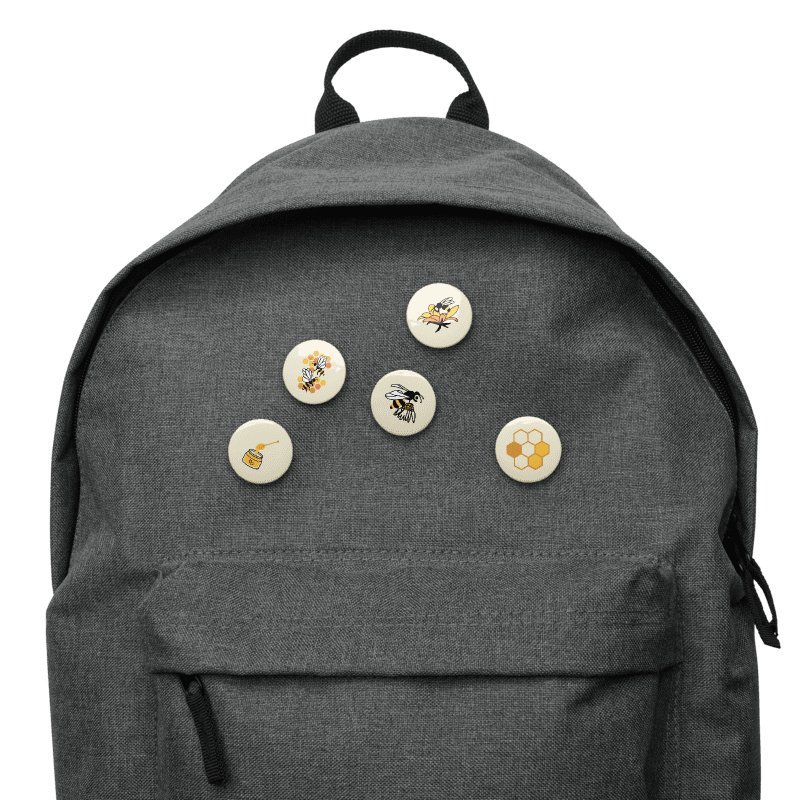 Honeycomb Pin Button Set – Cute Bee Pins for Backpacks, Jackets, Aesthetic Accessories & Gifts product image (5)