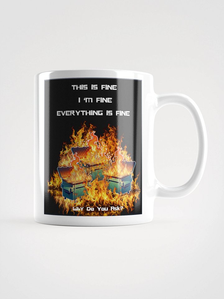 Dumpster Fire (black background) Coffee Mug product image (5)
