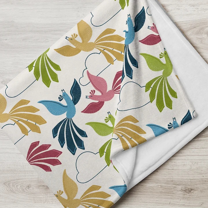 Mid-Century Modern Firebirds Throw Blanket product image (2)