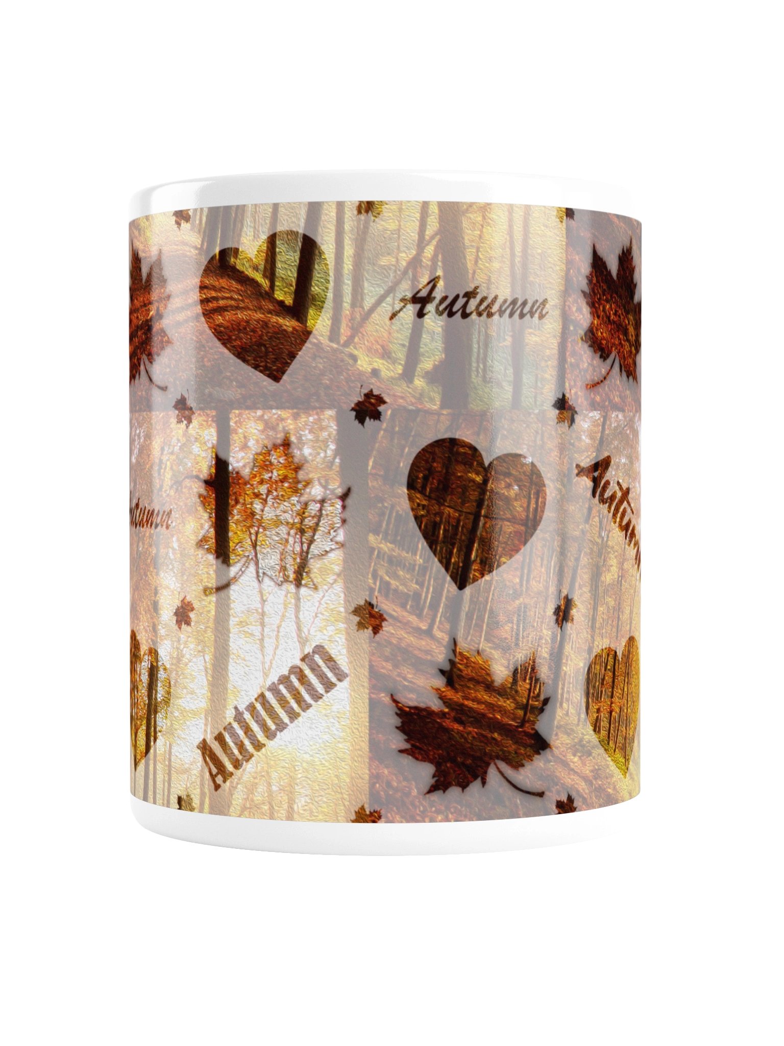 Mug for Autumn Lovers – Fall Leaves & Hearts product image (2)