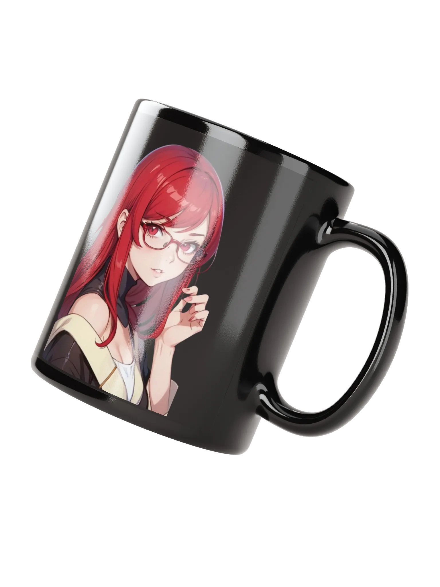 (RED WAIFU) K Black Mug product image (2)