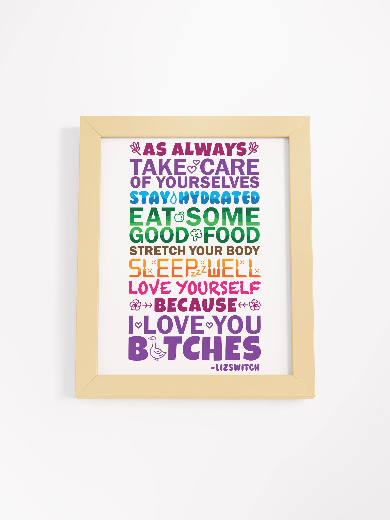 Goodbye Message Framed Poster product image (3)