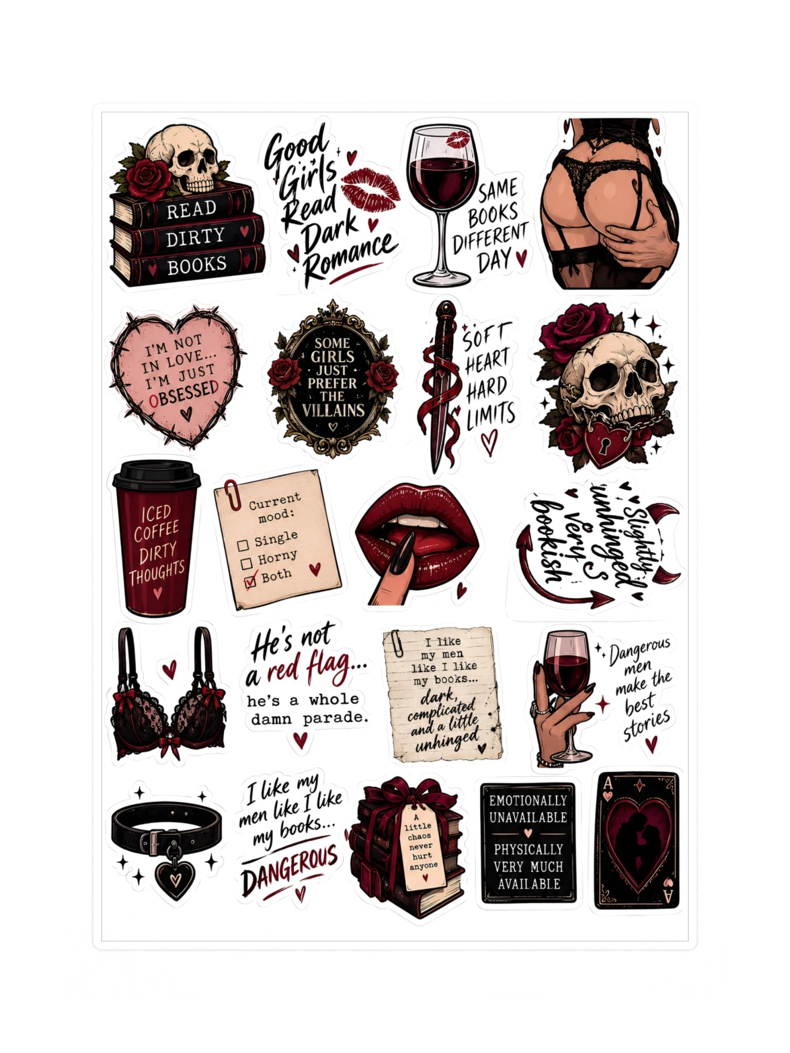 Red Flags & Reading Habits - Sticker Sheet product image (3)