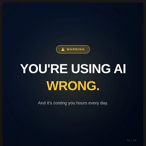 You're using AI wrong.
And it's costing you hours every day.
The mistake? You treat AI like a magic button.
But AI isn't a ma...