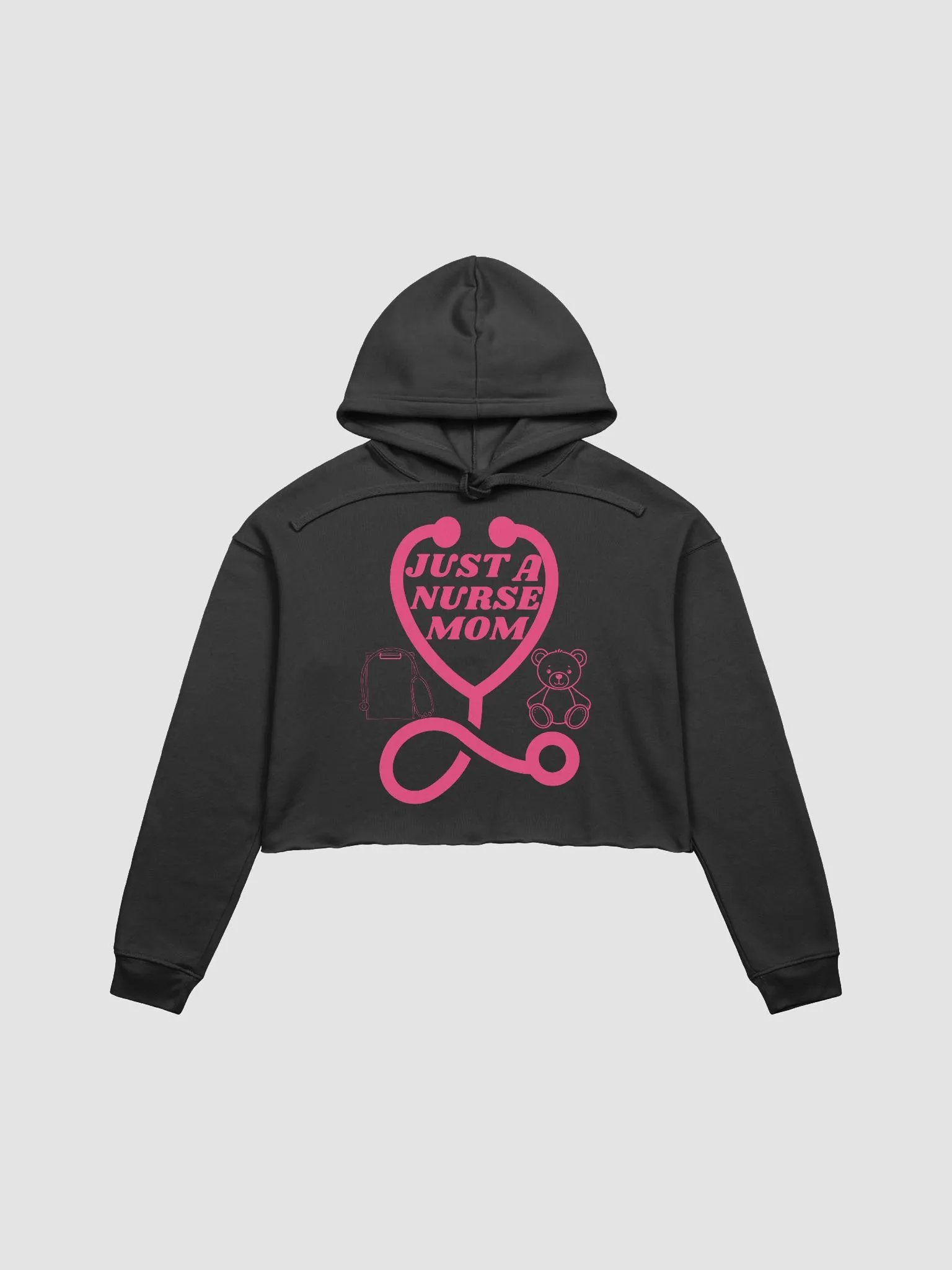 Nurse Mom Stethoscope Crop Hoodie product image (1)