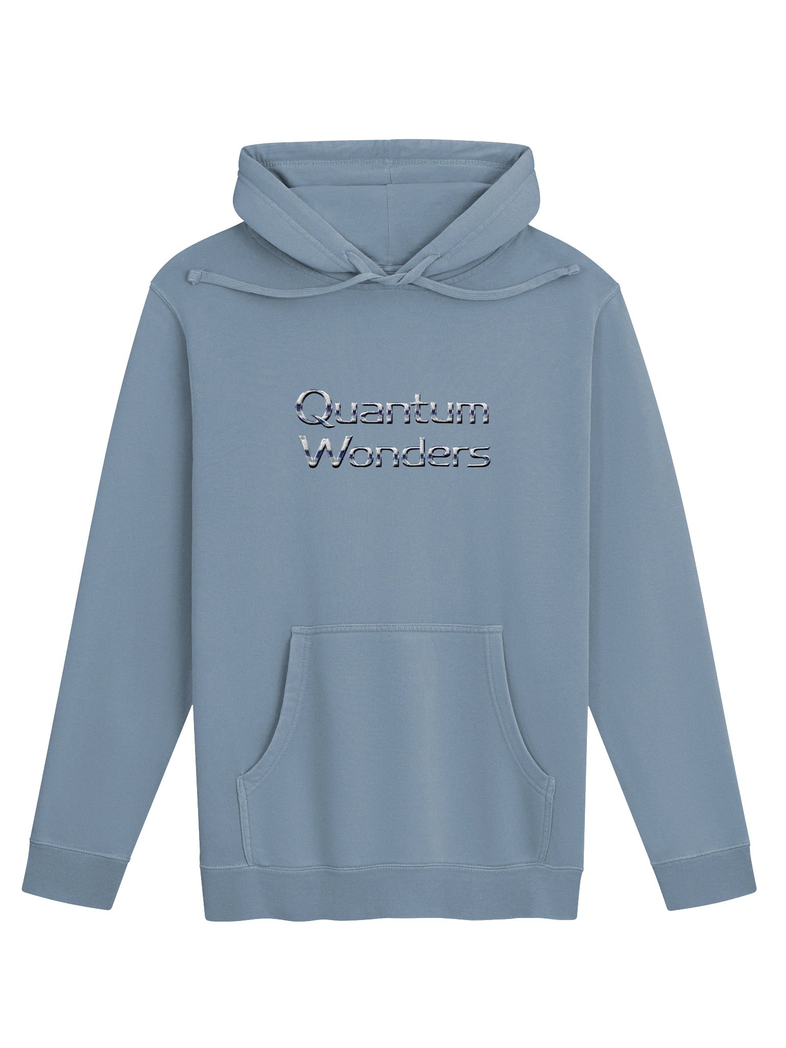 Quantum Wonders Pigment-Dyed Slate Blue Hoodie product image (1)
