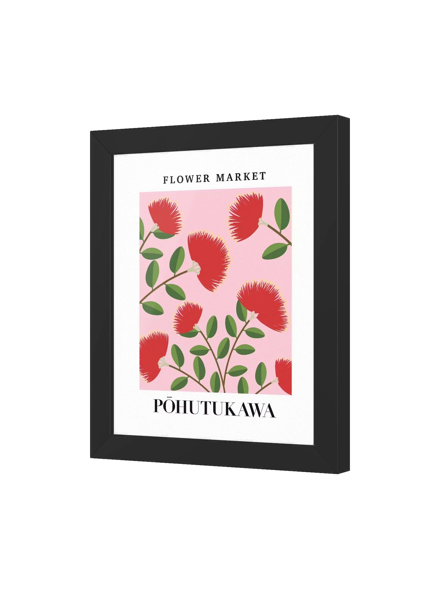 New Zealand Flower Market - Pohutukawa Flower - Framed Wall Art product image (31)