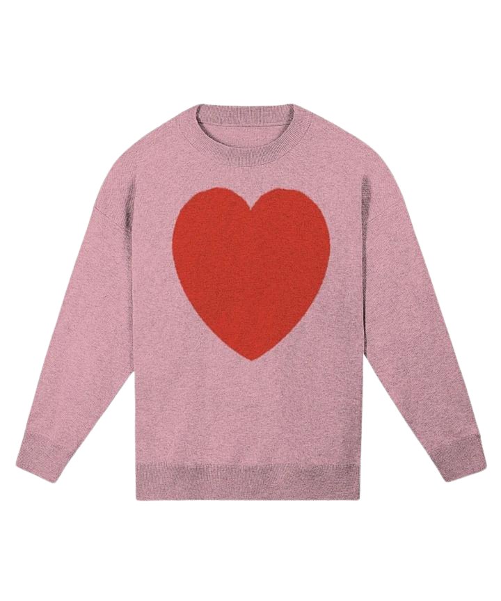 Heart Knitted Relaxed Sweater 1/2 product image (1)