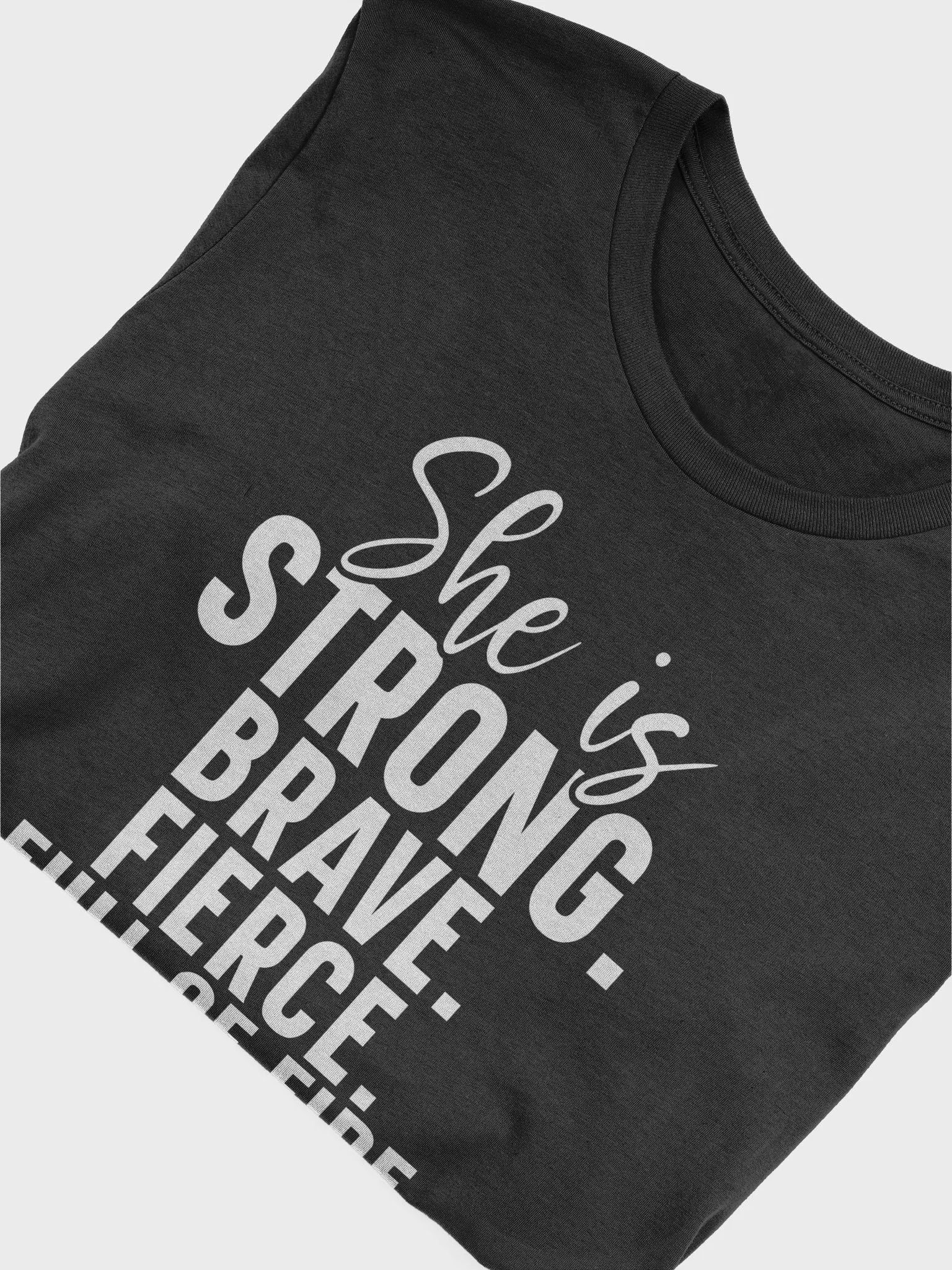 She Is Strong Brave Fierce Full Of Fire - Women's Black T-Shirt product image (6)