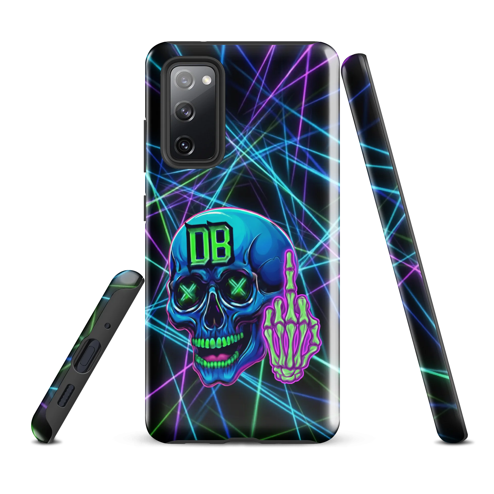 DullBlah Neon Skull Tough Samsung Case product image (3)