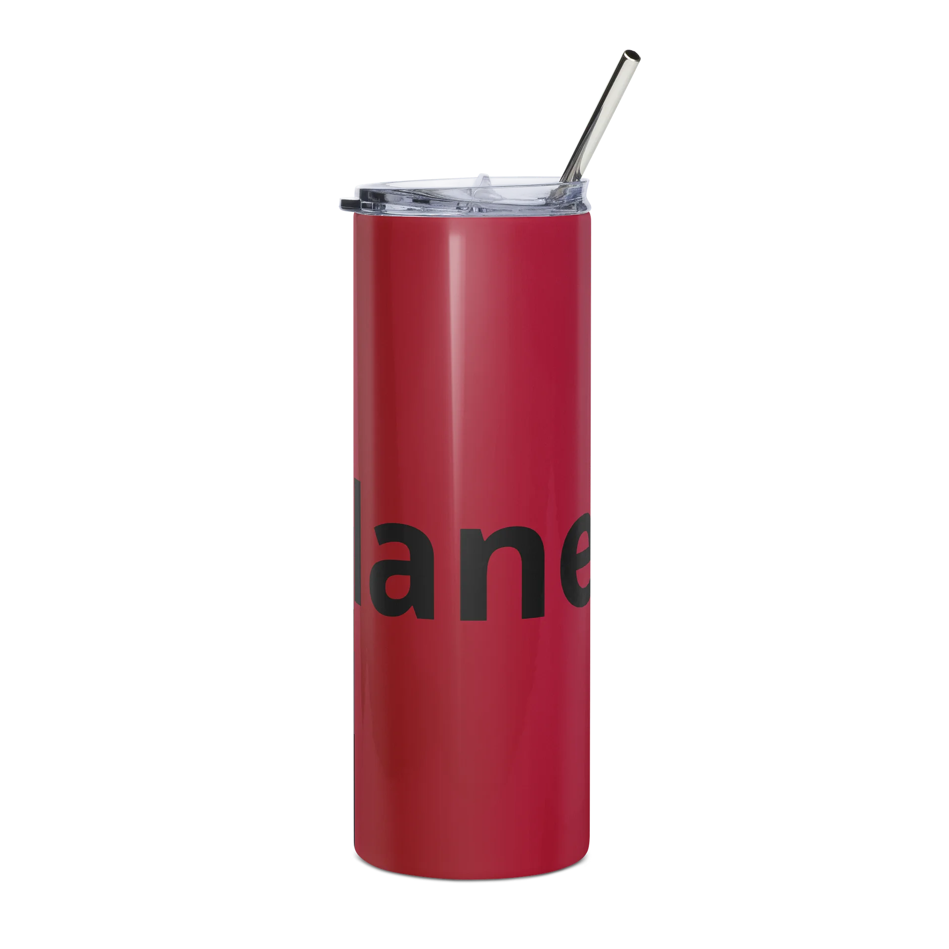 One Lane Dark Red Text Stainless Steel Tumbler product image (3)
