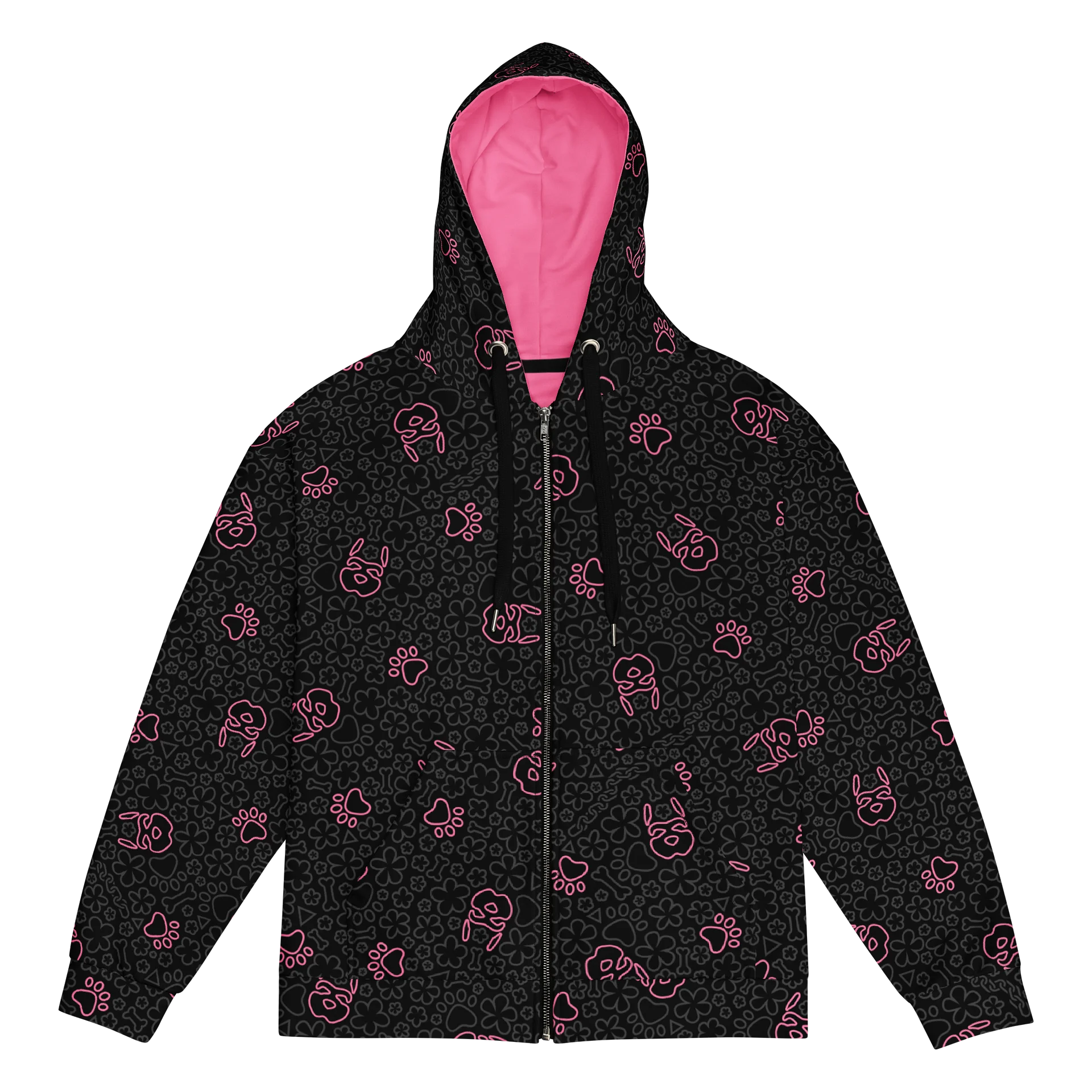 Psych Pattern Zip-Up Hoodie - Night Pink product image (1)