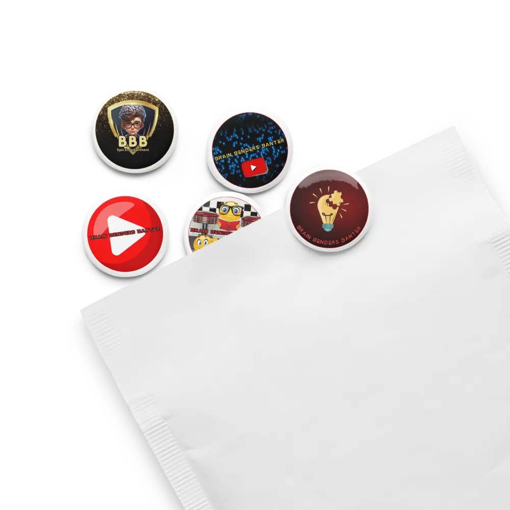 5 Brain Benders Banter Pin Set product image (13)