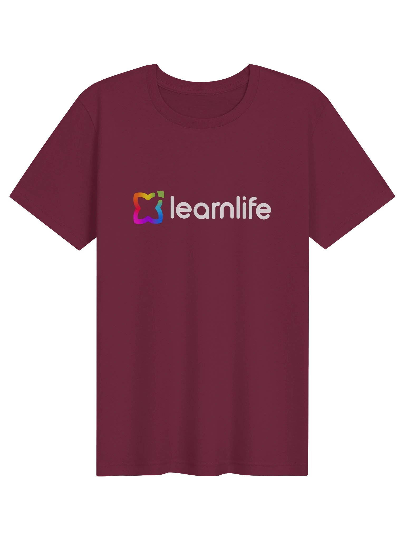Adult/Teen Tee - Cotton - Horizontal Logo - Rainbow & White product image (2)