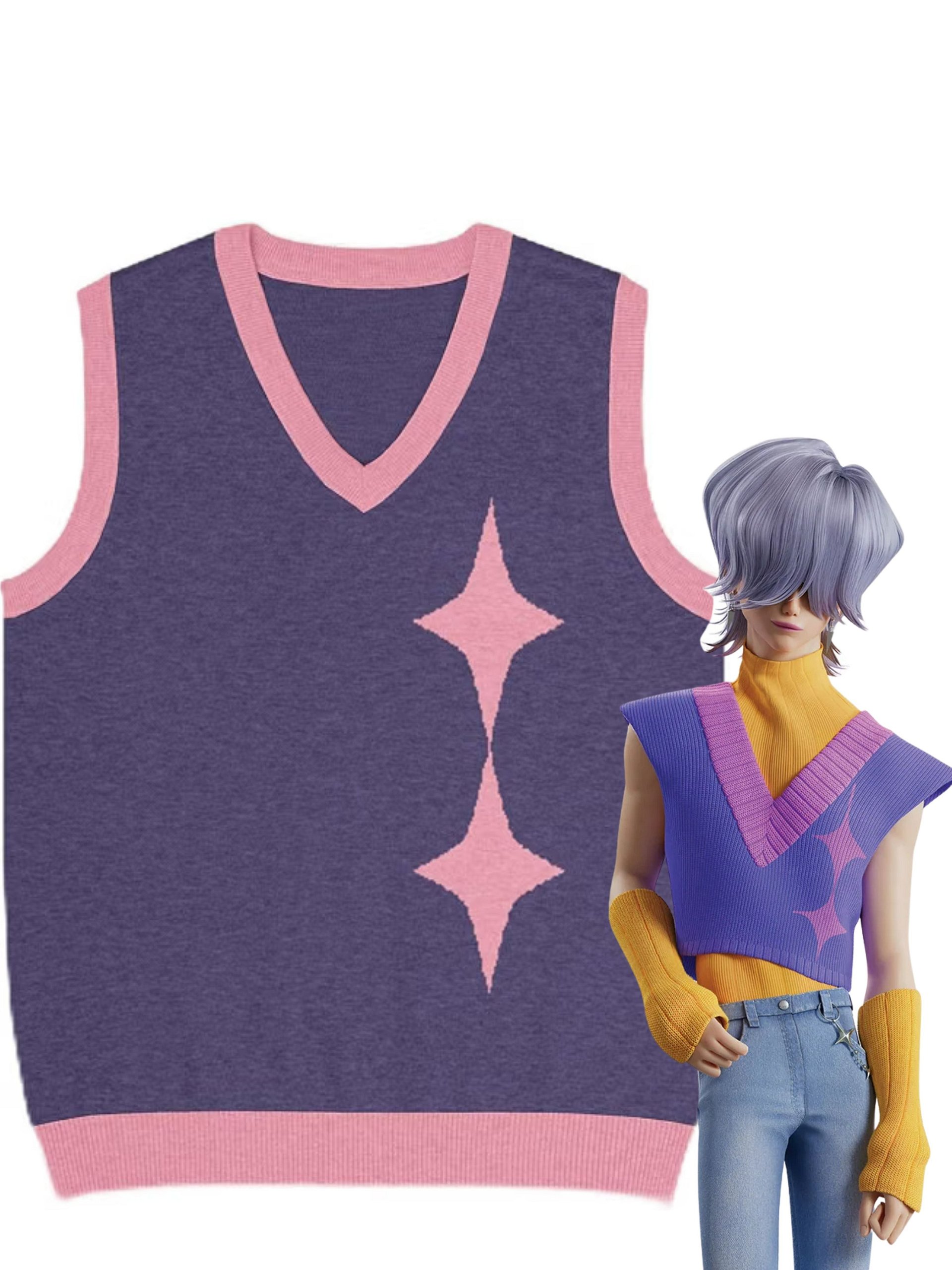 K-Pop: Demon Hunters Mystery Saja Purple & Pink Knitted Sweater product image (1)