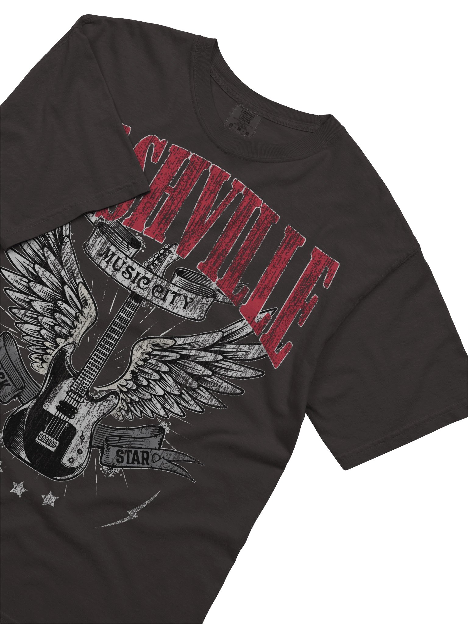 Nashville Music City Shirt – Vintage Guitar Rock Star Graphic Tee Tennessee product image (5)