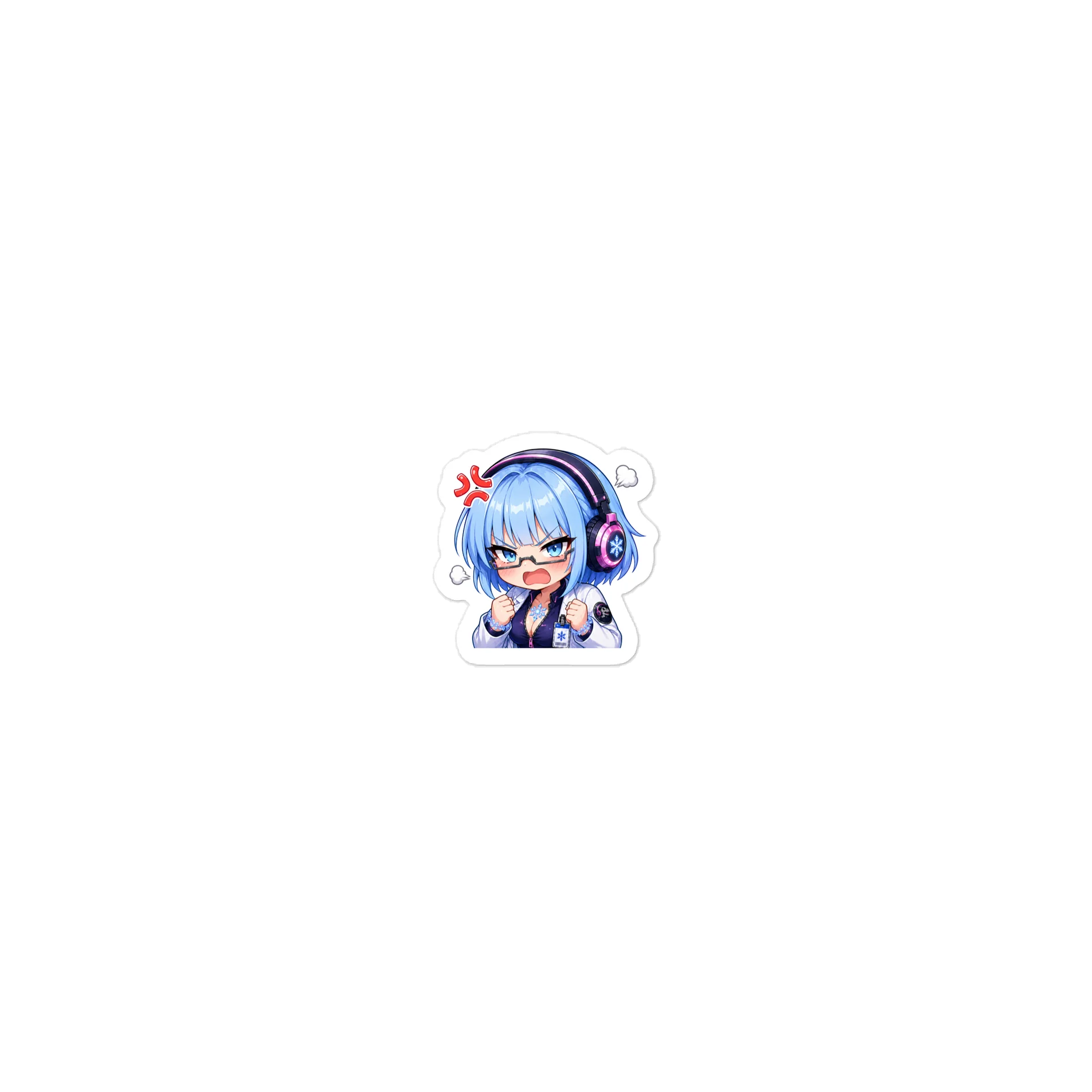 Lady Frost Angry Emote - Die Cut Sticker product image (2)