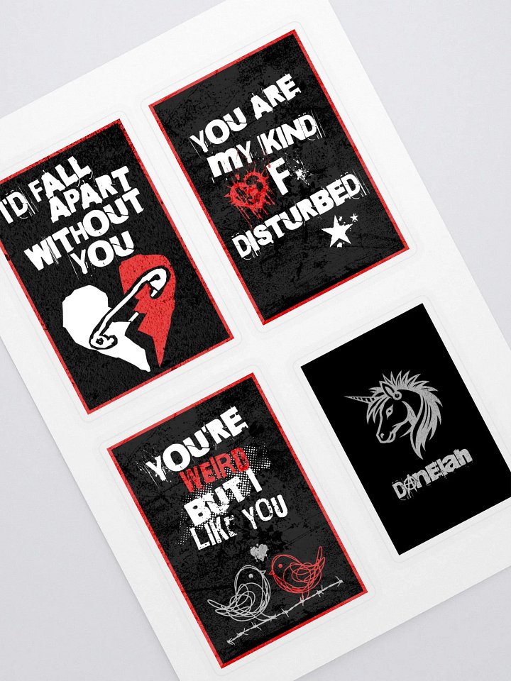 Punk VDay Cards Set 1 Sticker Sheet product image (1)