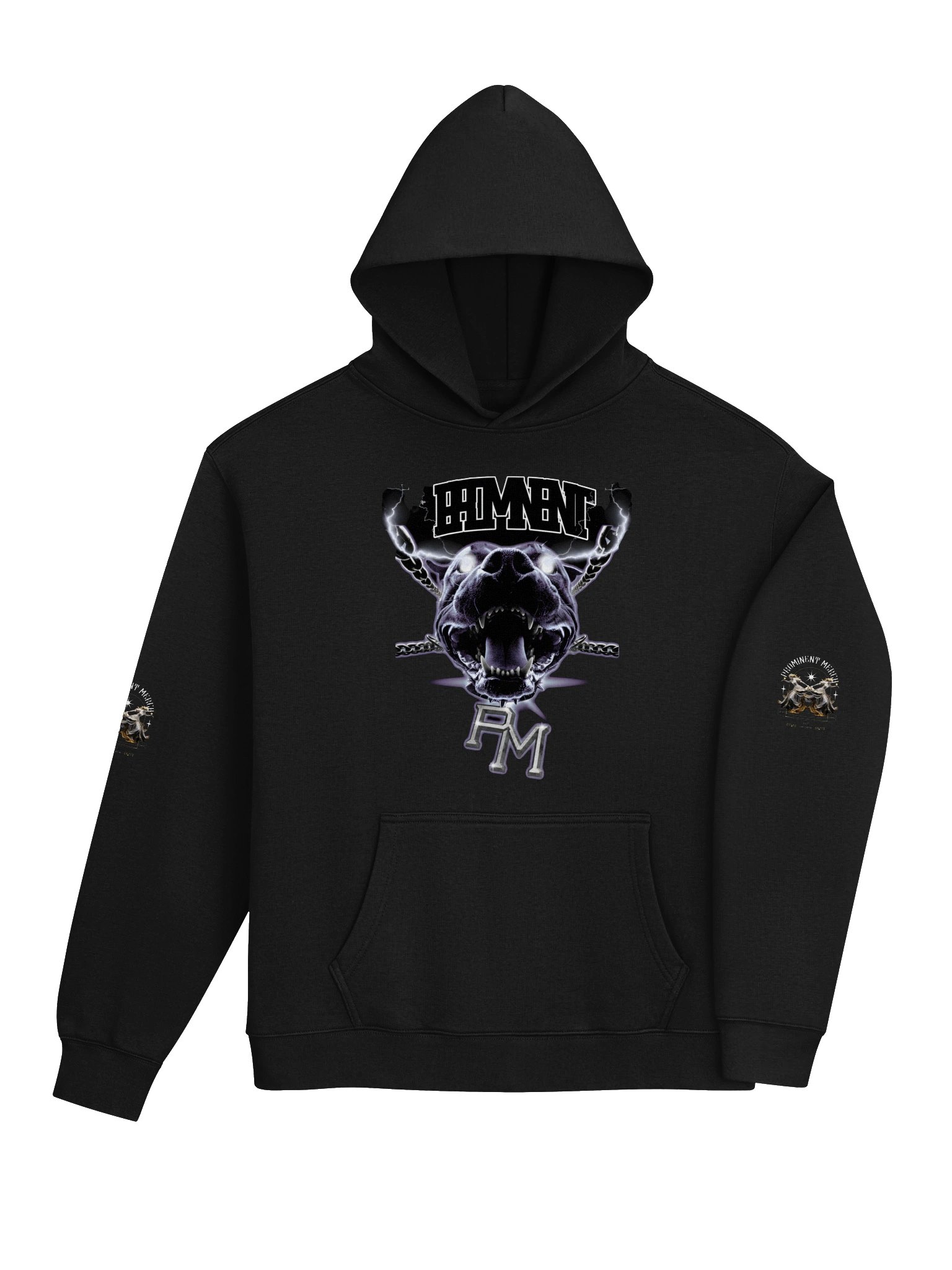Aggressive Pit Bull Graphic Relaxed Hoodie product image (18)