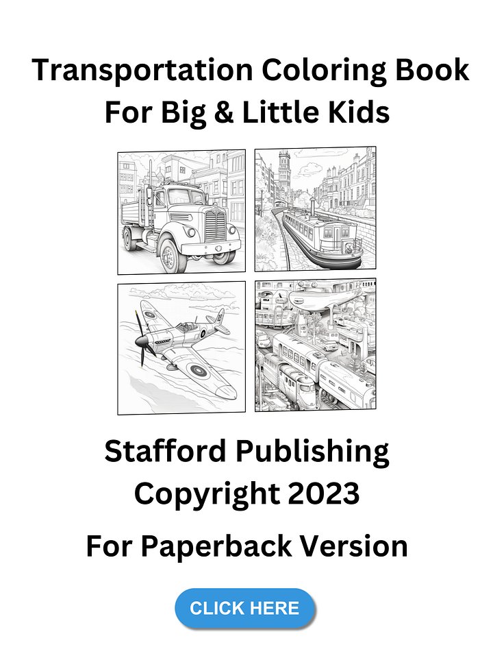 Transportation Coloring Book For Big & Little Kids Printable Version Free Sample Pages product image (1)