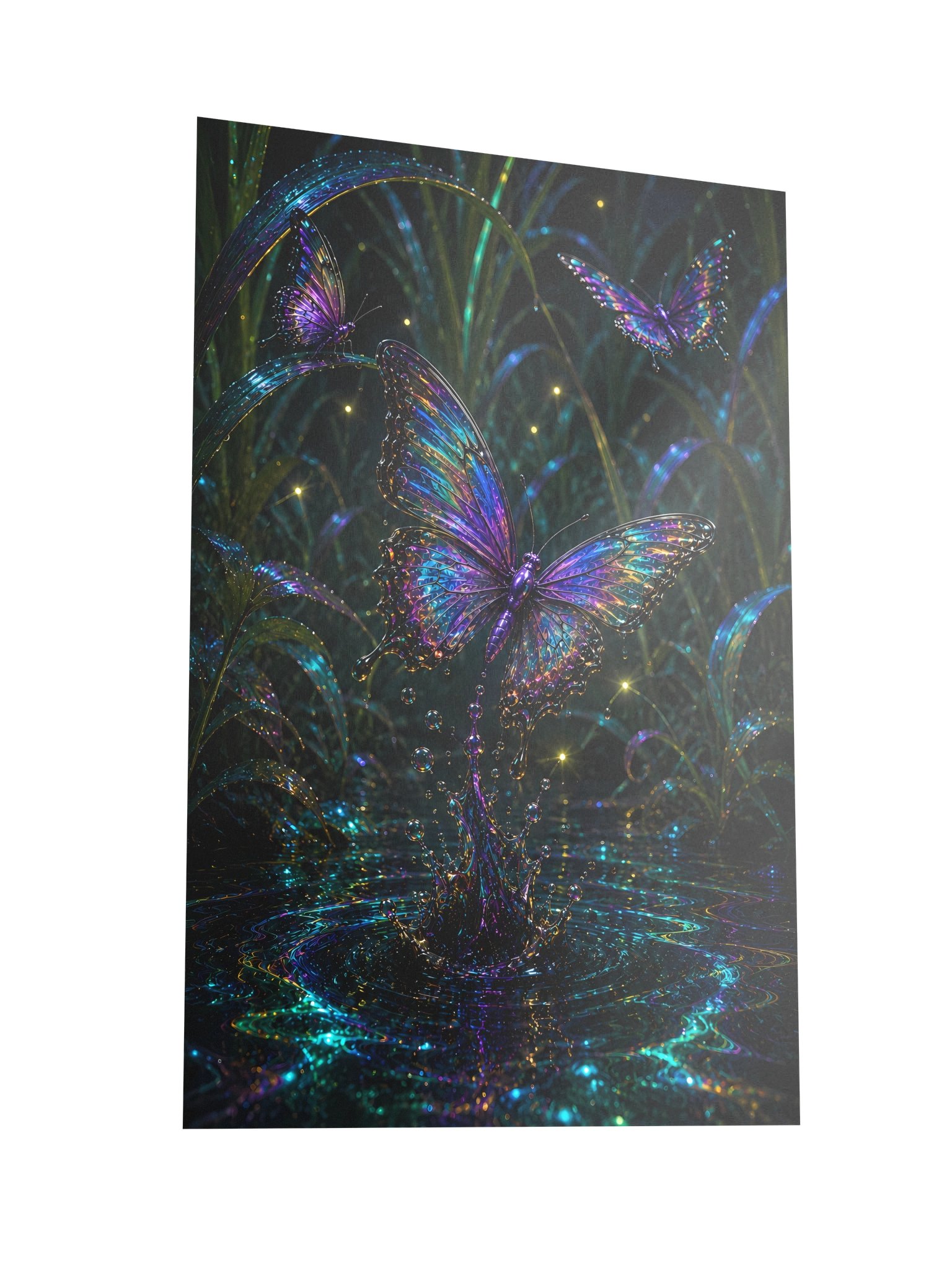 Iridescent Butterflies Over Water Splash product image (4)