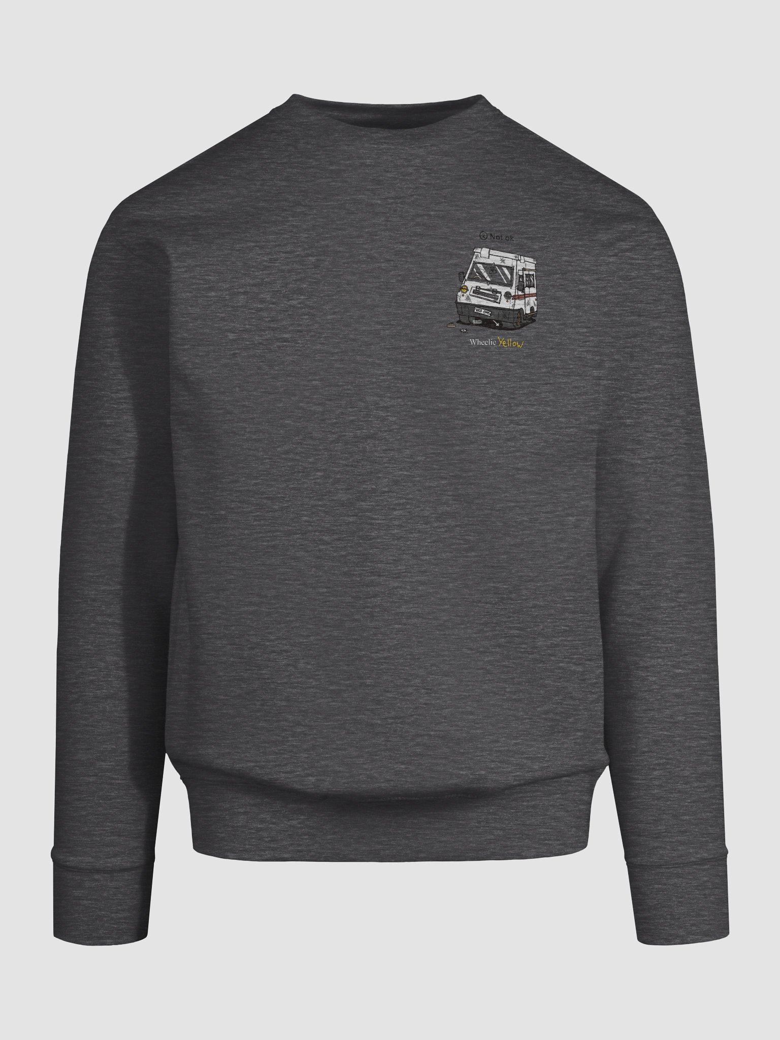 Small not-ok Wheelie Yellow sweatshirt! product image (99)