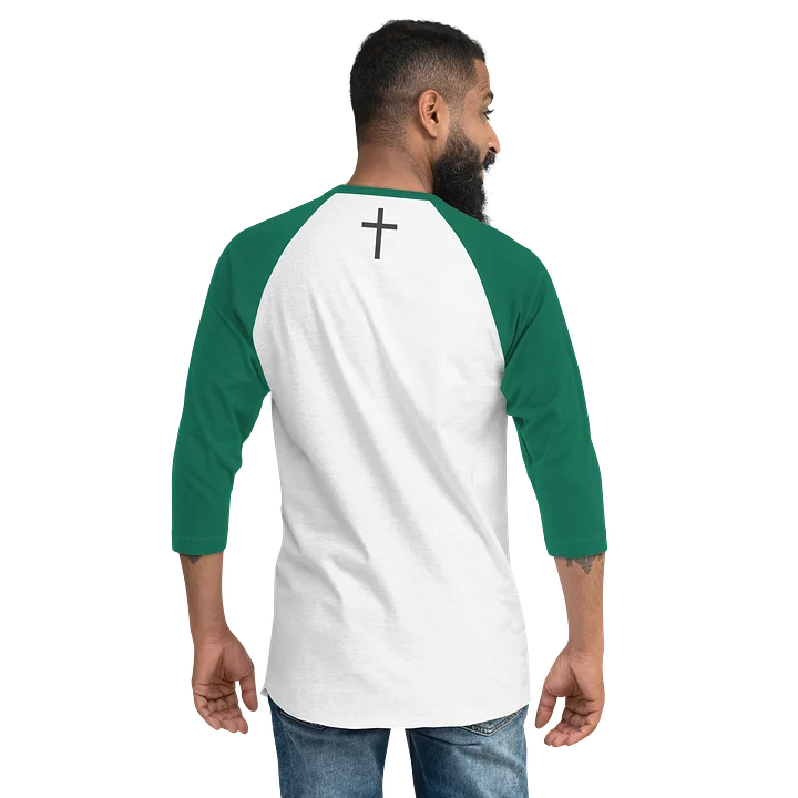 Psalm 23 Shadow Black ¾ Sleeve Raglan Tee product image (5)