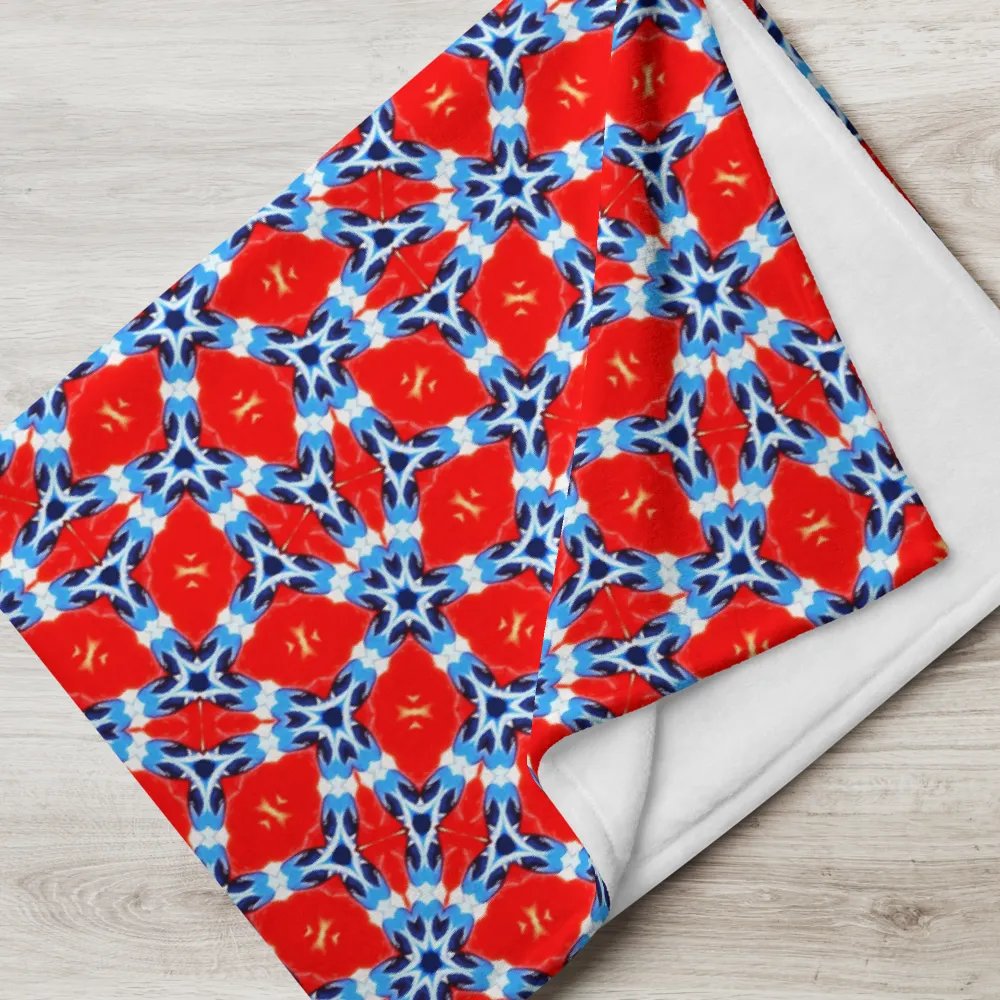 Blue & Red Diamond Throw Blanket product image (7)