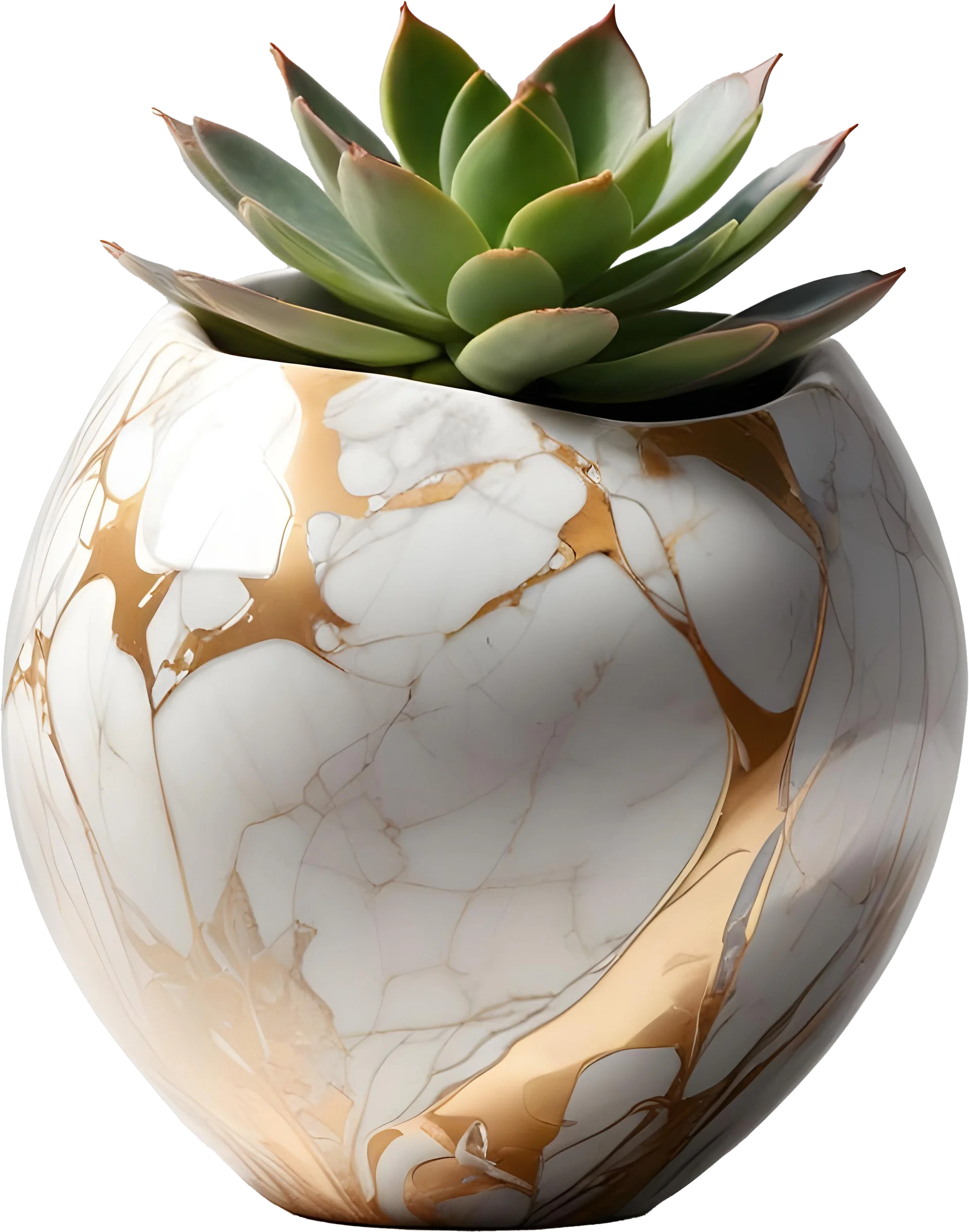 Collection: Marble Eternal – Shabby Chic Succulent Vase PNG product image (1)