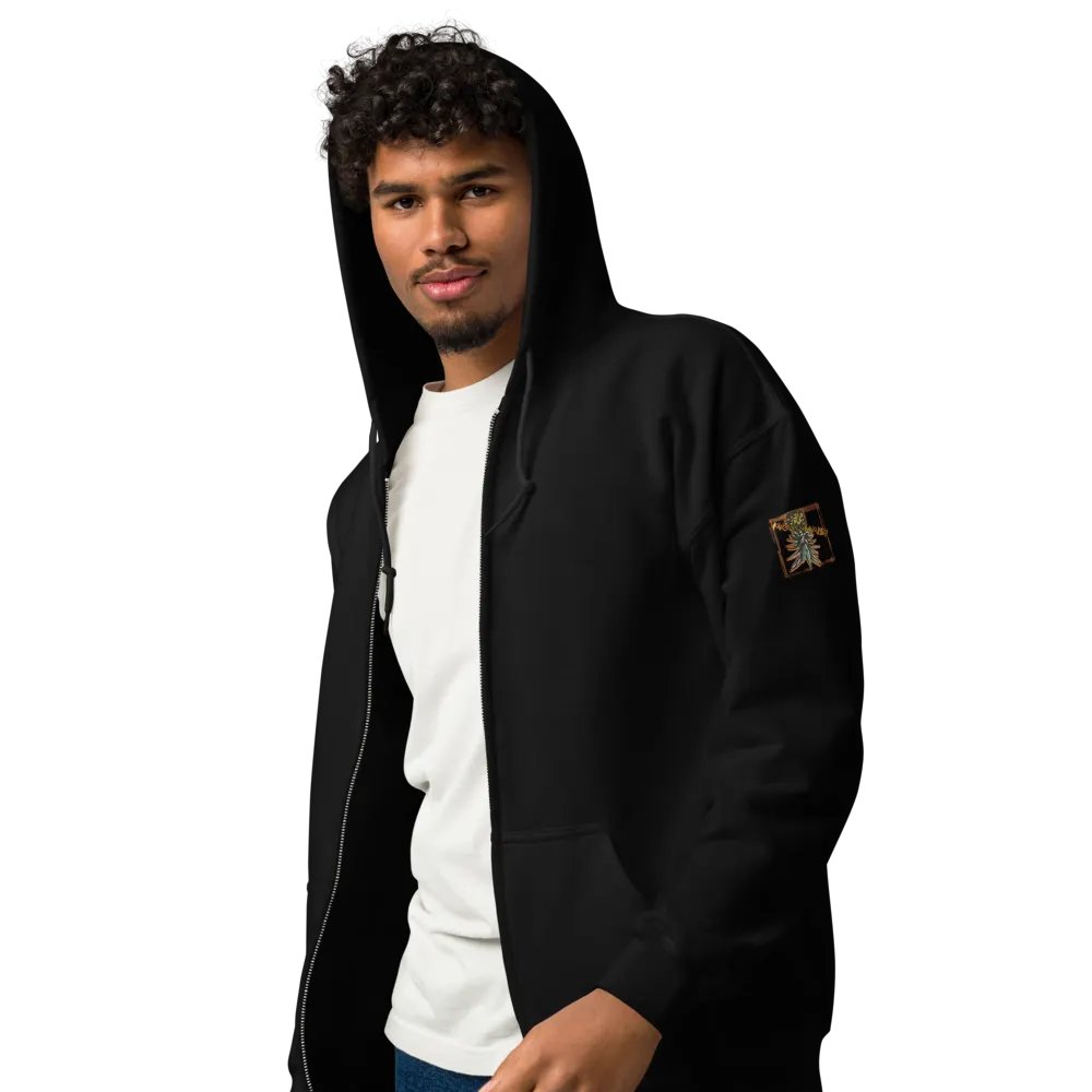 Monogamish upsidedown pineapple design zip-up hoodie product image (16)