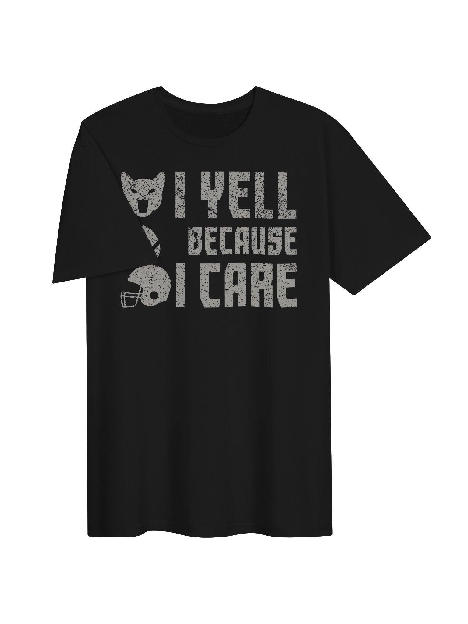 American Football Cat (I Yell Because I Care) - Unisex Adult Super Soft Lightweight T-shirt product image (2)