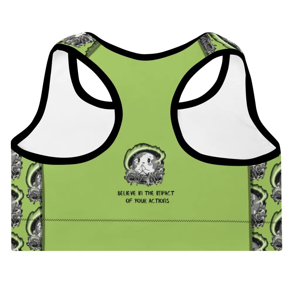Save Me: A Plea from Planet Earth All-Over Print Padded Sports Bra 🌍 product image (10)