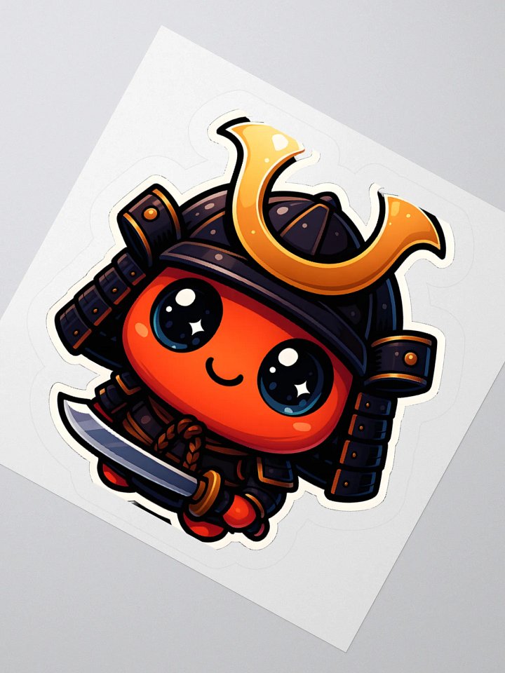 Smiling Orange Samurai Fishy Kiss Cut Stickers product image (2)