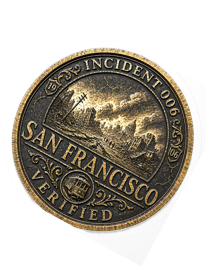 Incident 006 — San Francisco Archive Badge Sticker product image (2)