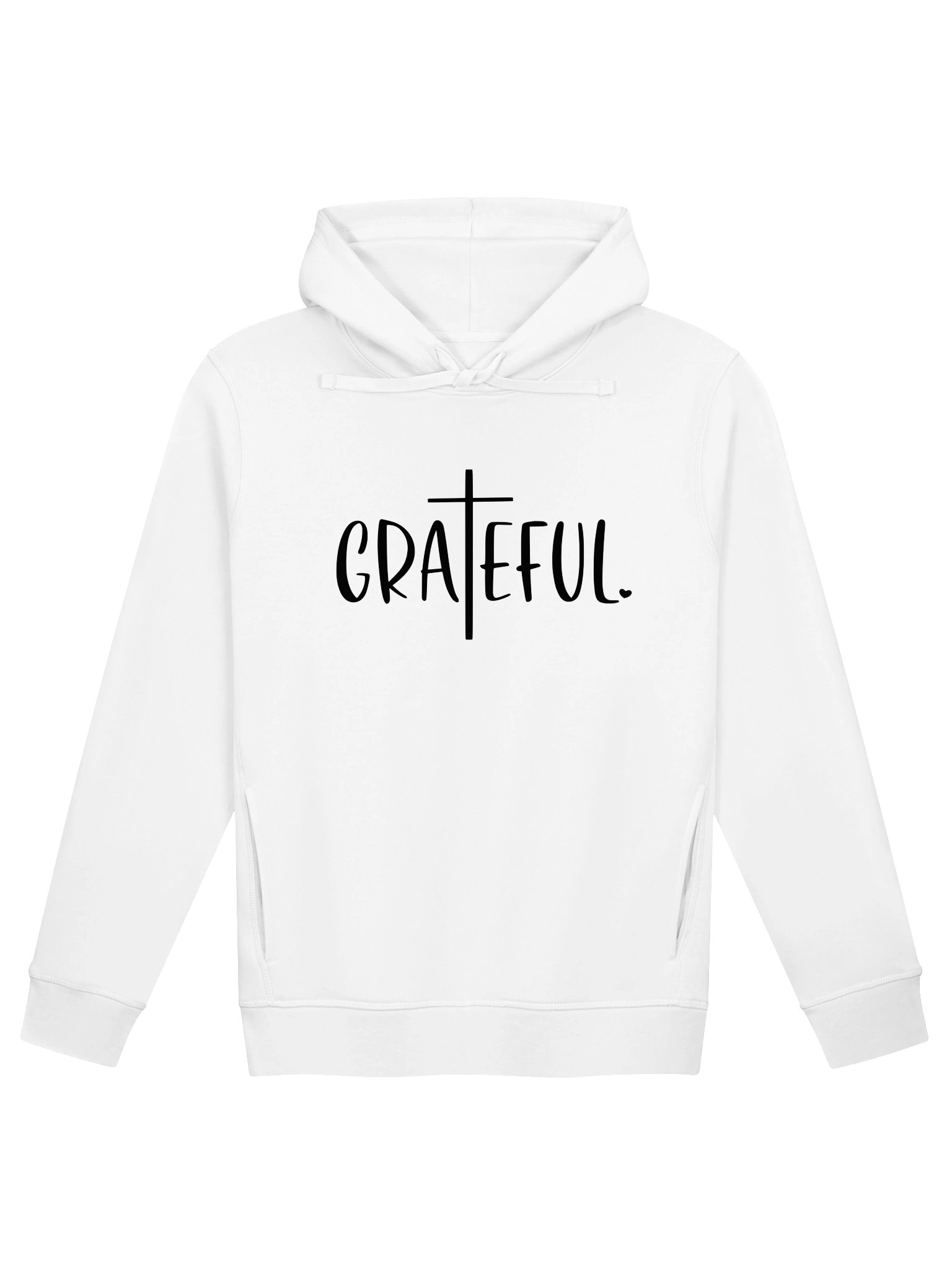 Grateful Cross Typography Organic Side Pocket Hoodie product image (2)