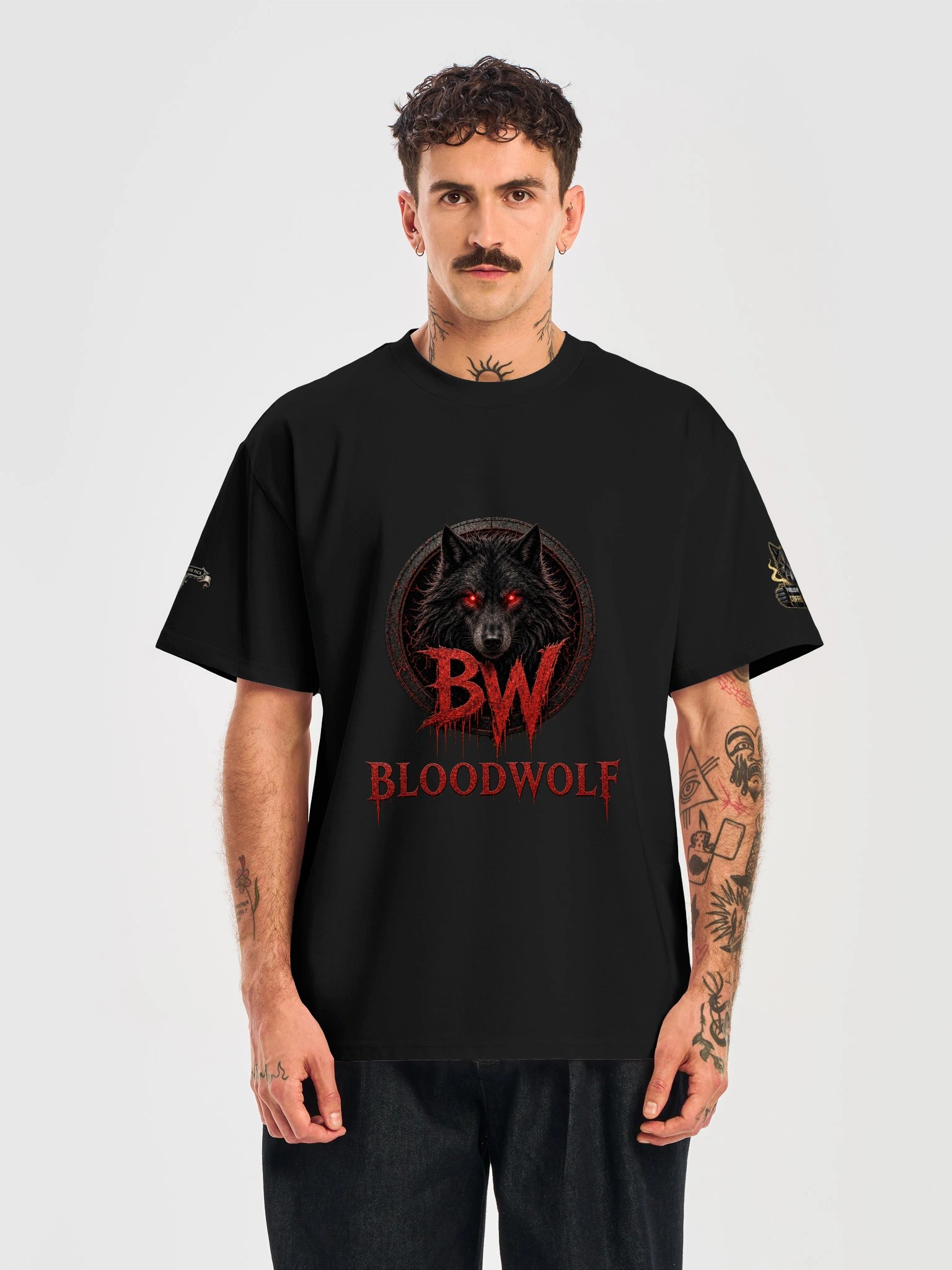 Blood Wolf Horror Logo Heavy Tee product image (17)