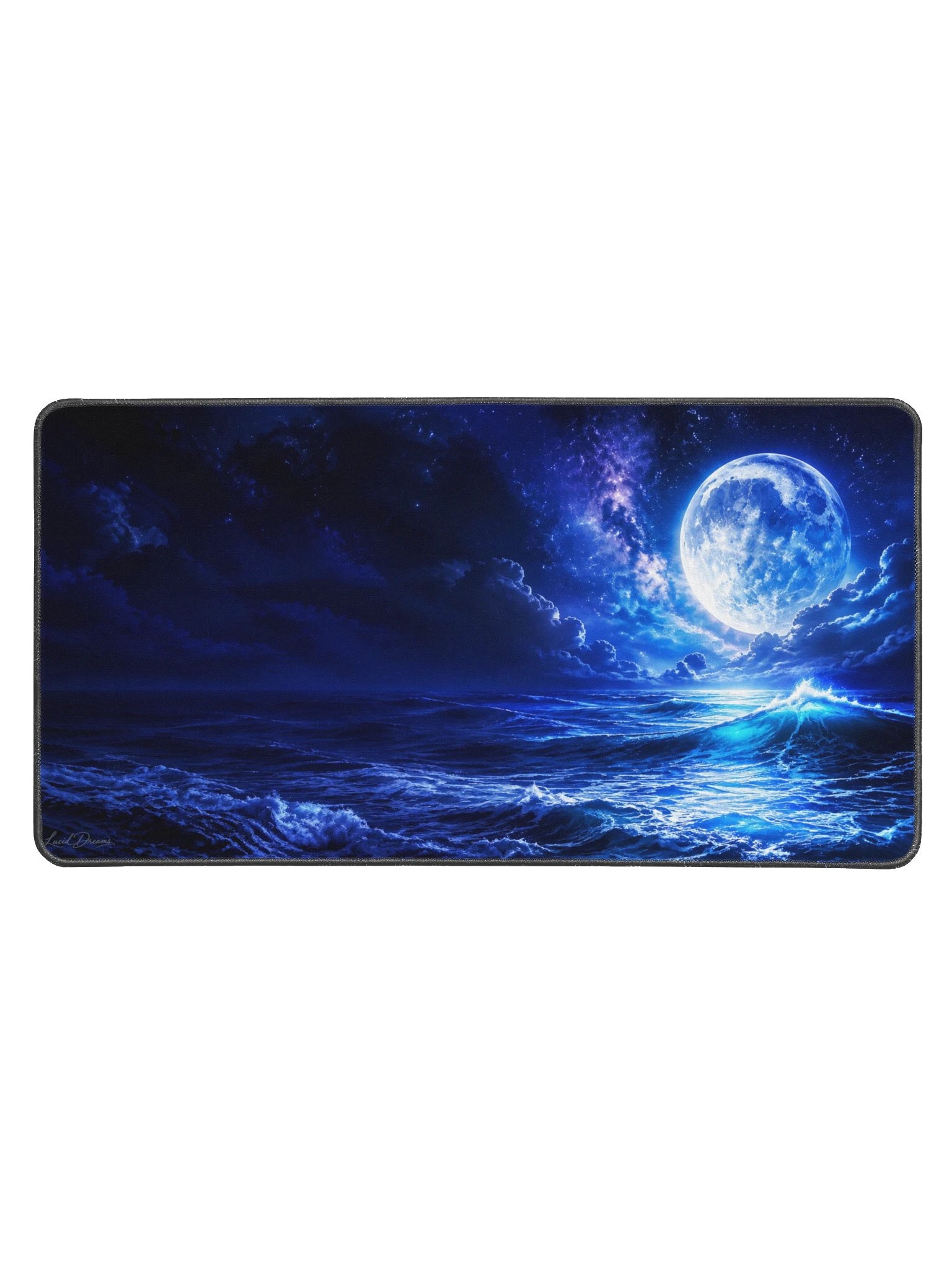 Moonlit Electric Ocean Desk Mat product image (1)